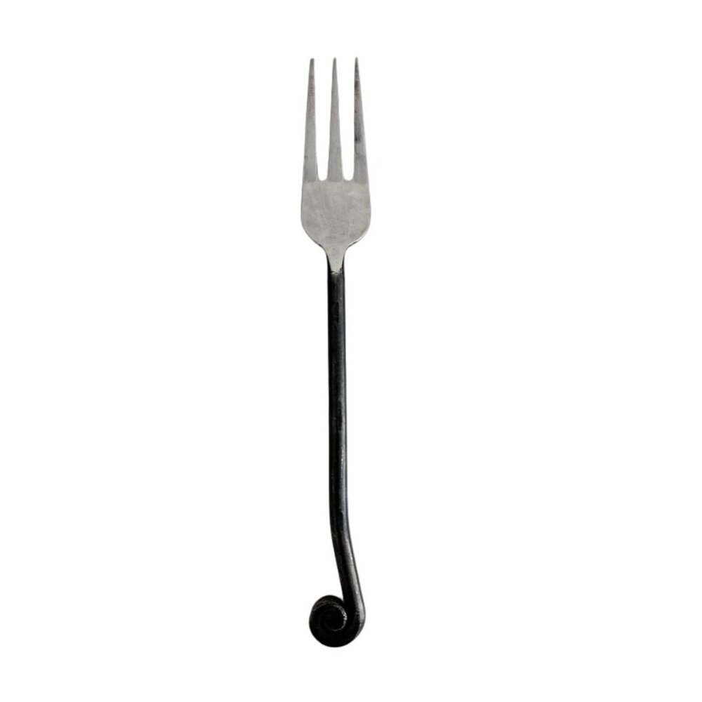 Gourmet Settings Treble Clef 18/10 Stainless Dinner Fork Black Handle 7.5"